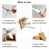 Natural Bamboo Moxibustion Box – Moxa Stick Burner for Acupuncture Massage & Pain Relief Therapy