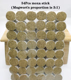 54Pcs Moxibustion Sticks Moxa Rolls Heating Acupunture Therapy Meridian Warm Massage Body Massager Wild Mugwort Argy Wormwood