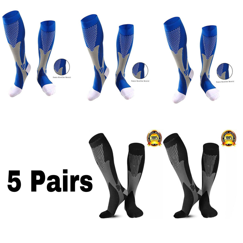 Men’s Compression Socks – Sports, Running, Nursing & Hiking Support Socks for Varicose Veins and Circulation