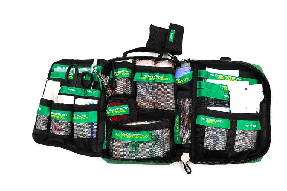 Compact 3-Section First Aid Kit Bag – Lightweight Emergency Medical Rescue Kit for Outdoors, Car, School & Hiking