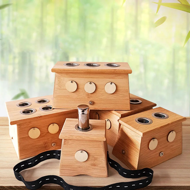 Moxibustion Box Nature Bamboo Burner Warm Acupuntura Massage Therapy Moxa Stick Body Acupoint Massager Health Care Relieve Pain