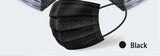 Disposable Black Face Masks – 3-Ply Anti-Dust Protective Masks for Adults (Individually Wrapped, 10–500pcs)