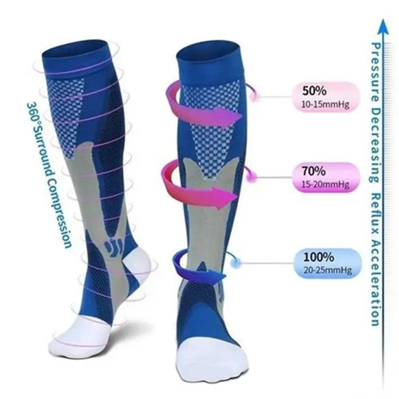 Men’s Compression Socks – Sports, Running, Nursing & Hiking Support Socks for Varicose Veins and Circulation