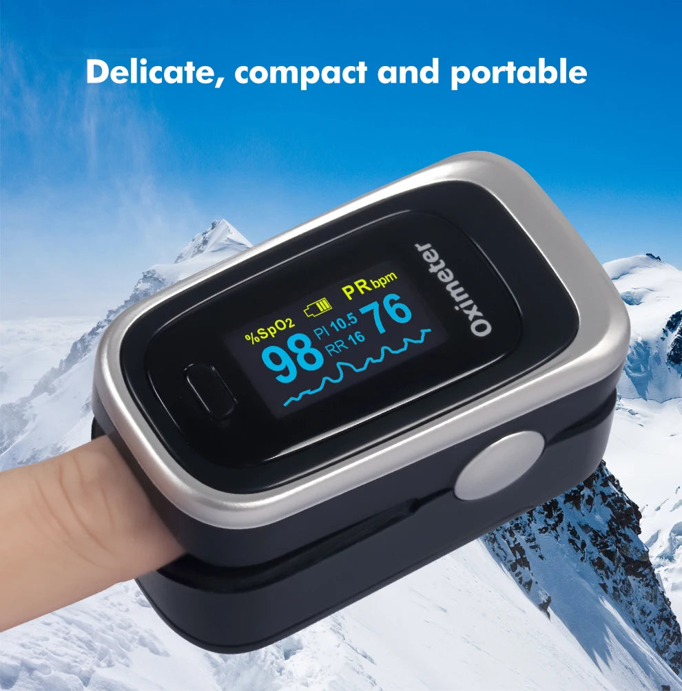 Kiuzou OLED Finger Pulse Oximeter with Sleep Monitor – Portable SPO2 & PR Tracker