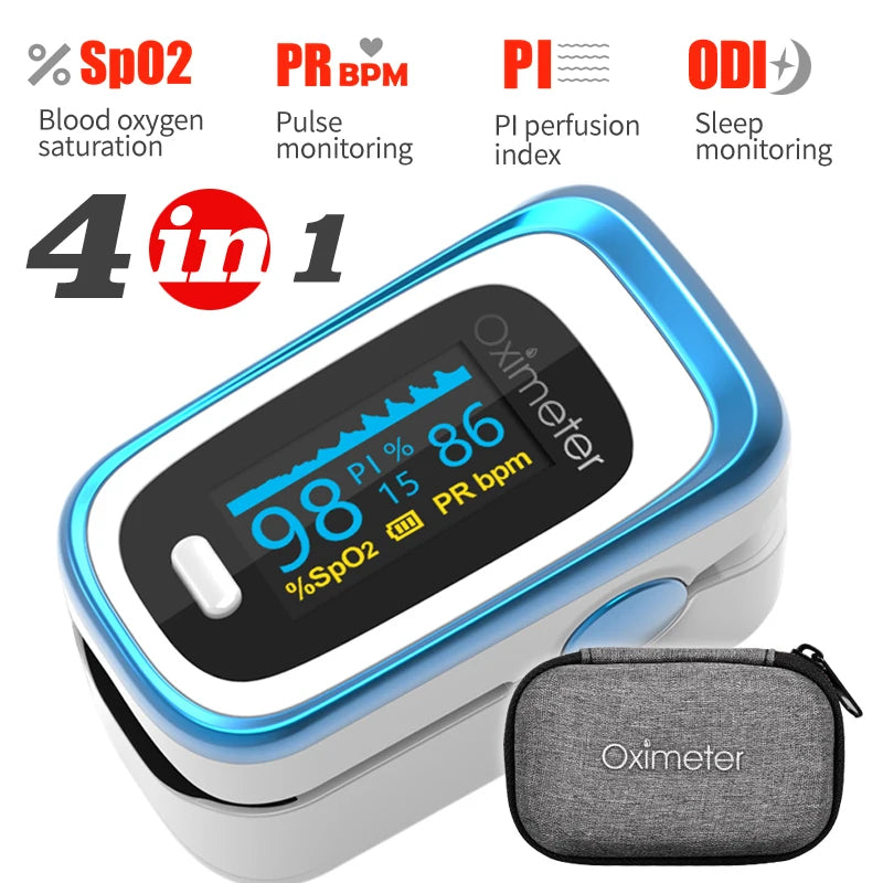 Kiuzou OLED Finger Pulse Oximeter with Sleep Monitor – Portable SPO2 & PR Tracker