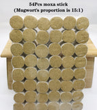 54Pcs Moxibustion Sticks Moxa Rolls Heating Acupunture Therapy Meridian Warm Massage Body Massager Wild Mugwort Argy Wormwood