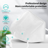 FFP2/KN95 Black Face Masks – 5-Layer Protective Respirator for Adults (10–200pcs, CE Certified)