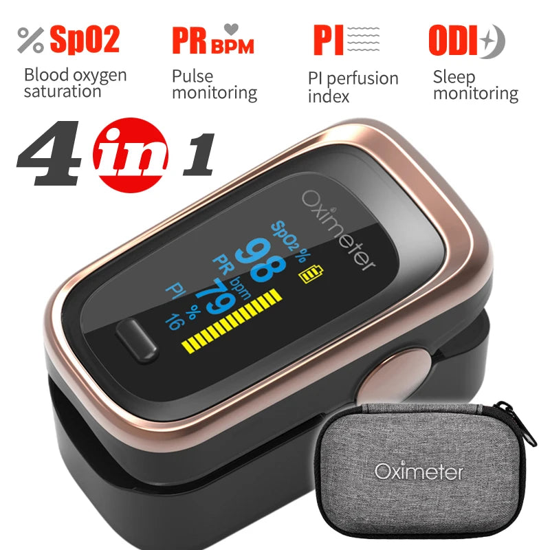 Kiuzou OLED Finger Pulse Oximeter with Sleep Monitor – Portable SPO2 & PR Tracker