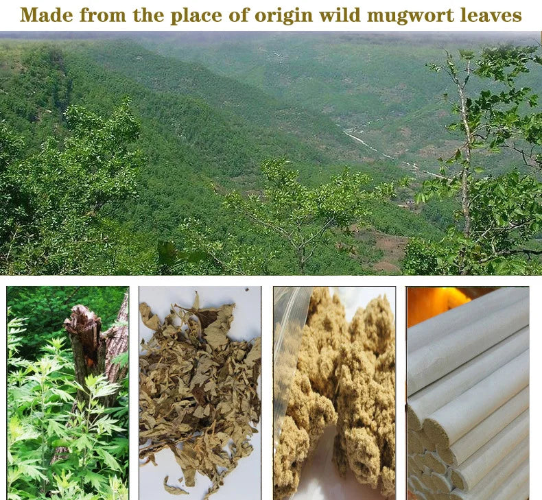 54Pcs Moxibustion Sticks Moxa Rolls Heating Acupunture Therapy Meridian Warm Massage Body Massager Wild Mugwort Argy Wormwood