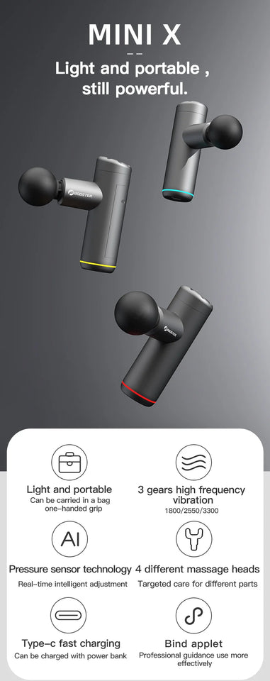 Booster Mini X Portable Massage Gun – Deep Tissue Percussion Massager