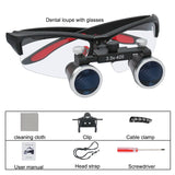 Dental Surgical Binocular Loupes – 2.5X/3.5X Ultra-Lightweight Optical Magnifier (320–420mm)