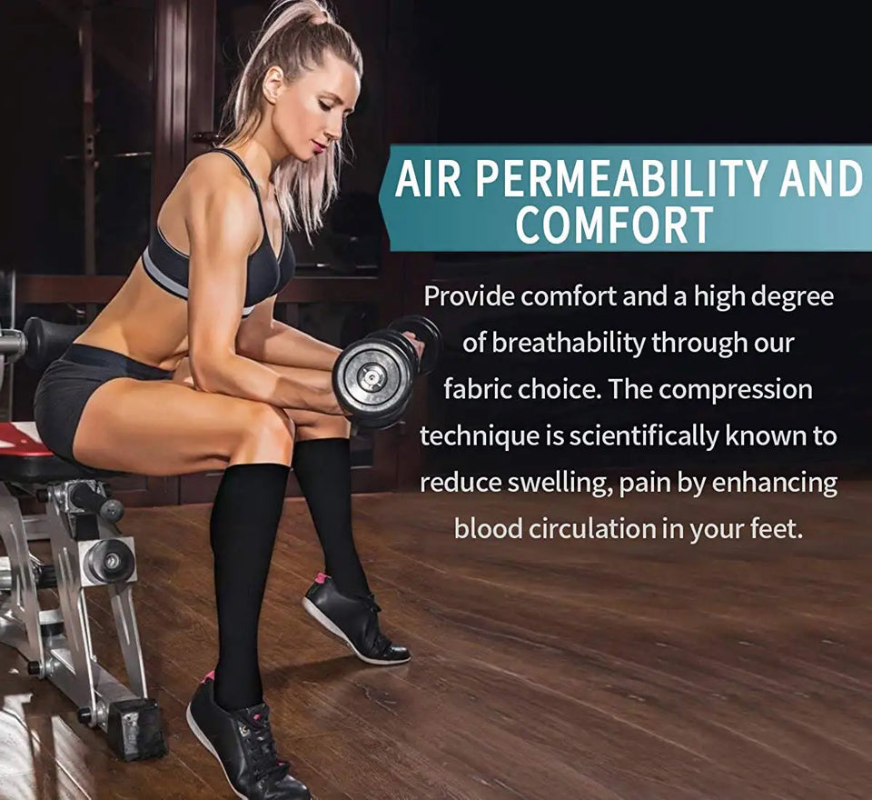 Men’s Compression Socks – Sports, Running, Nursing & Hiking Support Socks for Varicose Veins and Circulation