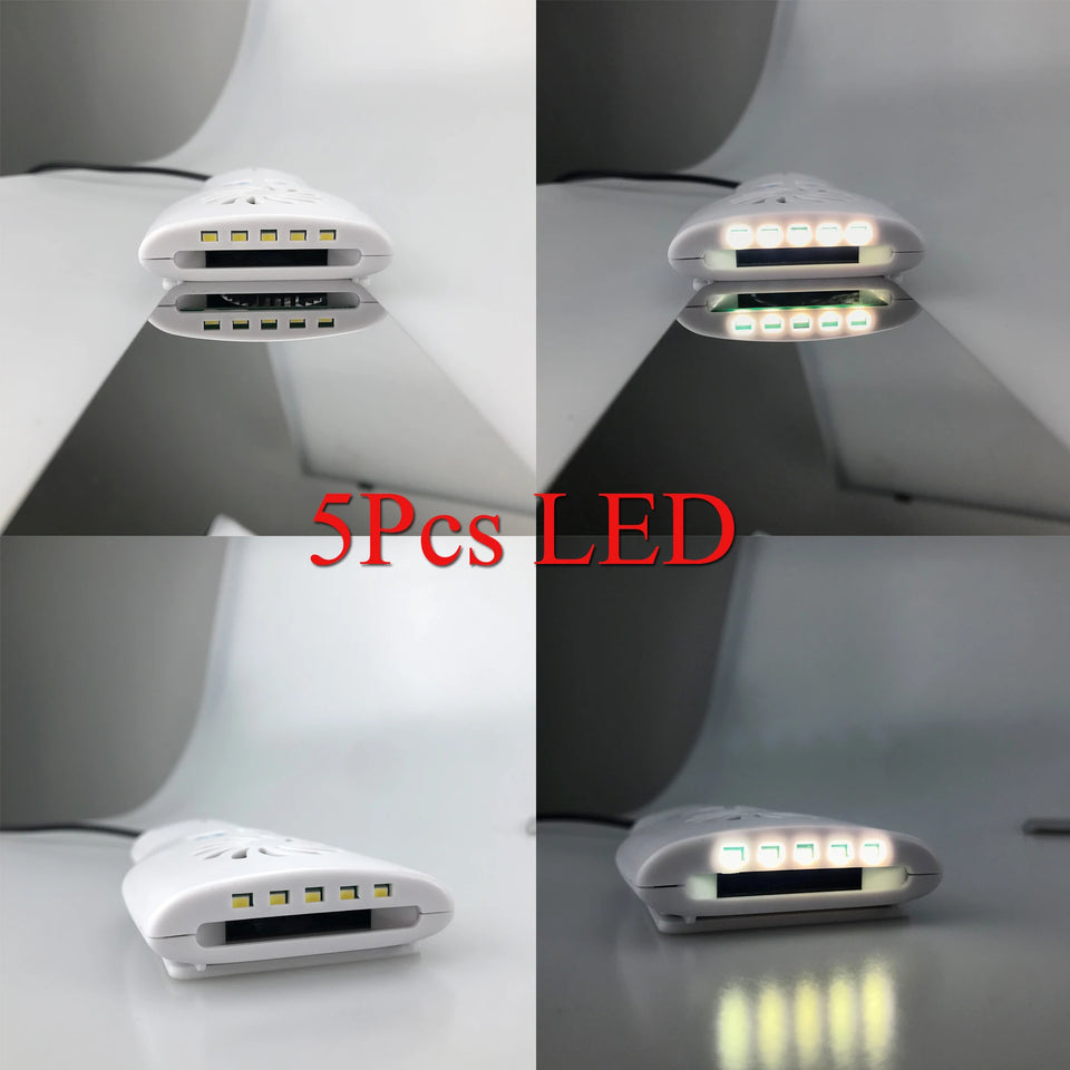 Dental Orthodontic LED Photo Mirror – Fog-Free Stainless Steel Oral Imaging Reflector