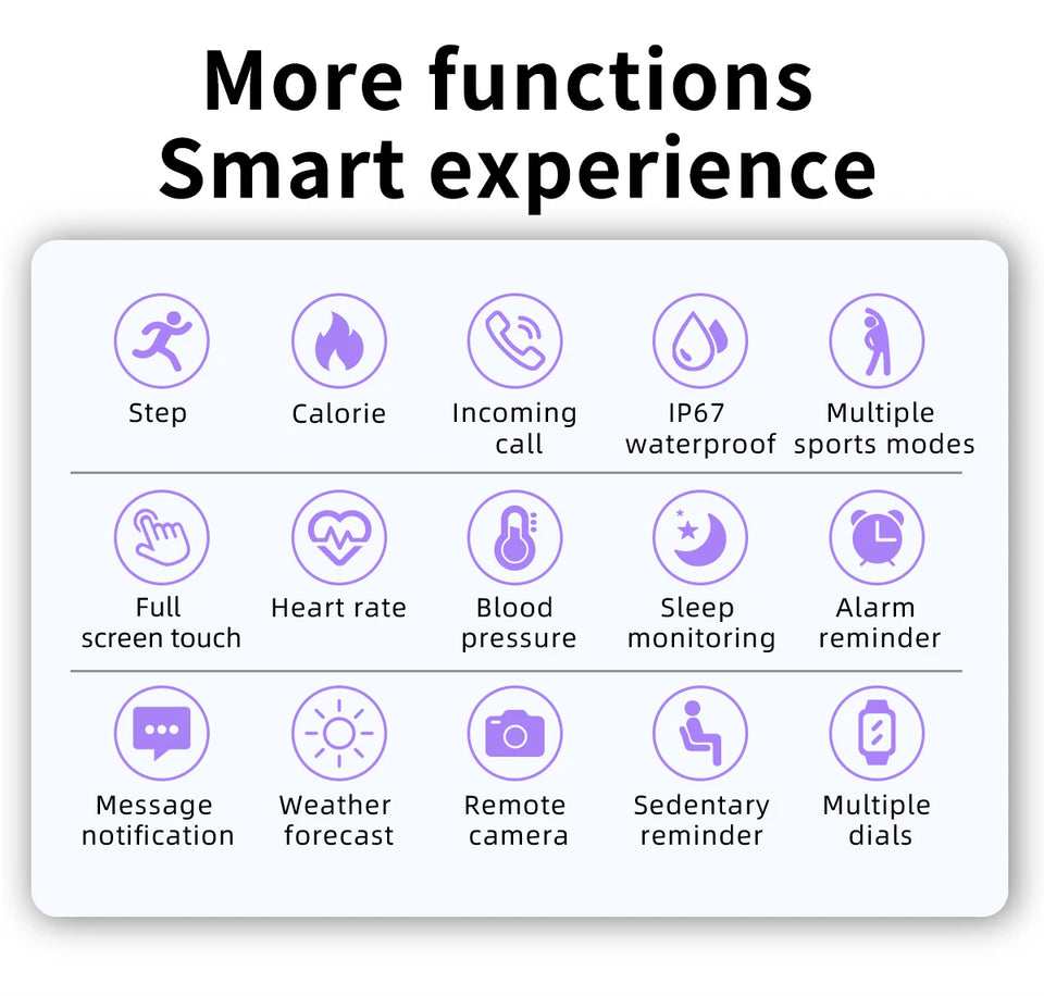 LIGE 2025 Smart Watch – Waterproof Fitness Tracker with Heart Rate Monitor for Women & Men, Compatible with Android & iOS