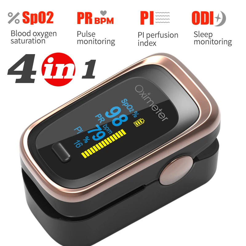 Kiuzou OLED Finger Pulse Oximeter with Sleep Monitor – Portable SPO2 & PR Tracker