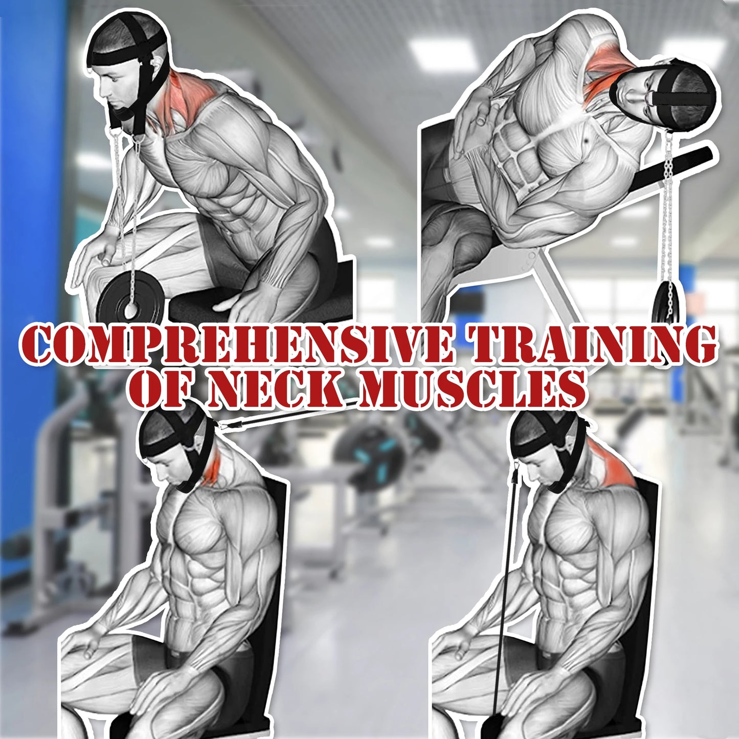 Multifunction Neck Workout Head Harness – Weight Lifting Strap with Chin Pad for Strength & Power
