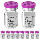 KS-TEK Sterile Empty Vials with Flip-Off Aluminum Cap & Self-Healing Injection Port – Sterile Pack