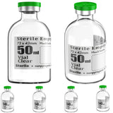 KS-TEK Sterile Empty Vials with Flip-Off Aluminum Cap & Self-Healing Injection Port – Sterile Pack