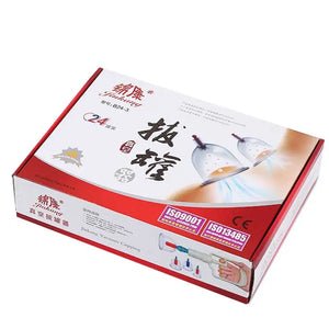 32pcs Massage Vacuum Cupping Therapy Set Thicker Magnetic Aspirating Cupping Cans Acupuncture Massage Suction Cup With Tube Jars