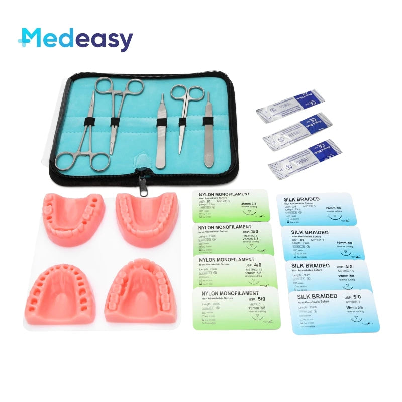 Medical Suture Practice Kit – Surgical Training Set with Skin Pad Model & Tools for Students