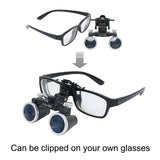 Dental Surgical Binocular Loupes – 2.5X/3.5X Ultra-Lightweight Optical Magnifier (320–420mm)