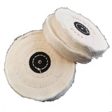 Dental Lab Polishing Buff Brush Wheel – Soft White Cotton, 100mm (4 Inch), 50-Ply Muslin for Dental Polishing