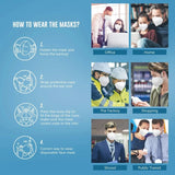 FFP2/KN95 Black Face Masks – 5-Layer CE Approved Respirator for Adults (10–200pcs)