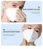 FFP2/KN95 Black Face Masks – 5-Layer CE Approved Respirator for Adults (10–200pcs)