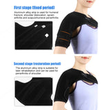 TIKE Adjustable Single Shoulder Support Brace – Black Stability Strap with Pads for Recovery & Injury Protection