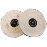 Dental Lab Polishing Buff Brush Wheel – Soft White Cotton, 100mm (4 Inch), 50-Ply Muslin for Dental Polishing