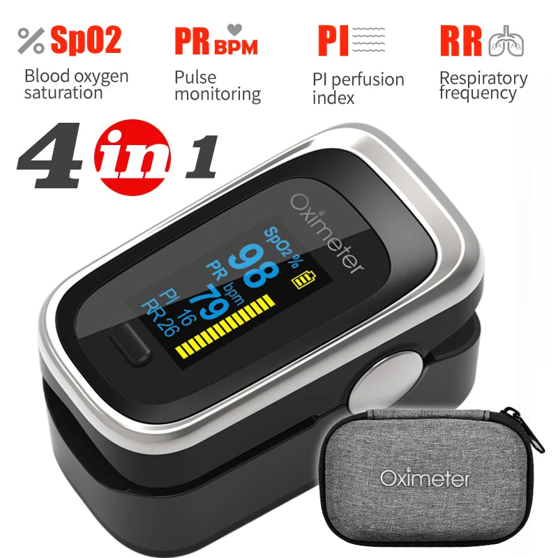 Kiuzou OLED Finger Pulse Oximeter with Sleep Monitor – Portable SPO2 & PR Tracker