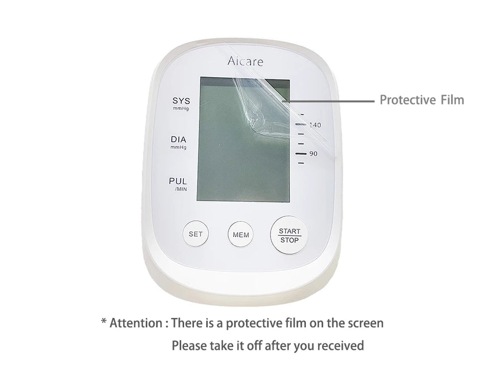 AICARE Automatic Upper Arm Blood Pressure Monitor – Digital BP Machine with Pulse Detection