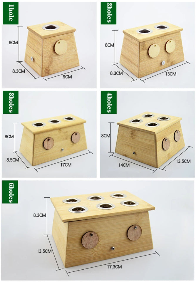 Natural Bamboo Moxibustion Box – Moxa Stick Burner for Acupuncture Massage & Pain Relief Therapy