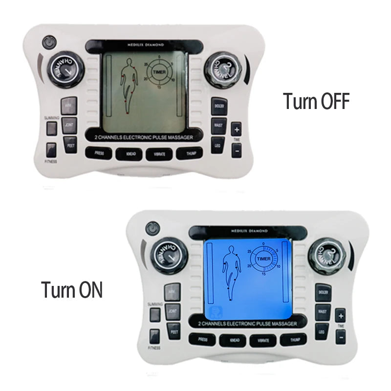 Electronic Pulse Massager Tens Ems Machine massager electrical nerve muscle stimulator Acupuncture Fat Burner Pain Relief