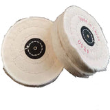 Dental Lab Polishing Buff Brush Wheel – Soft White Cotton, 100mm (4 Inch), 50-Ply Muslin for Dental Polishing