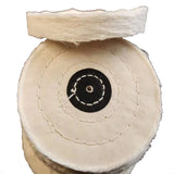 Dental Lab Polishing Buff Brush Wheel – Soft White Cotton, 100mm (4 Inch), 50-Ply Muslin for Dental Polishing