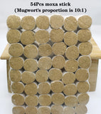 54Pcs Moxibustion Sticks Moxa Rolls Heating Acupunture Therapy Meridian Warm Massage Body Massager Wild Mugwort Argy Wormwood