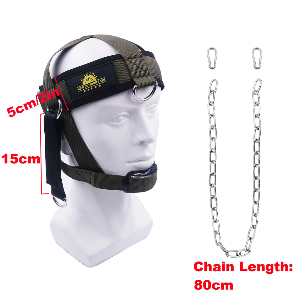 Multifunction Neck Workout Head Harness – Weight Lifting Strap with Chin Pad for Strength & Power