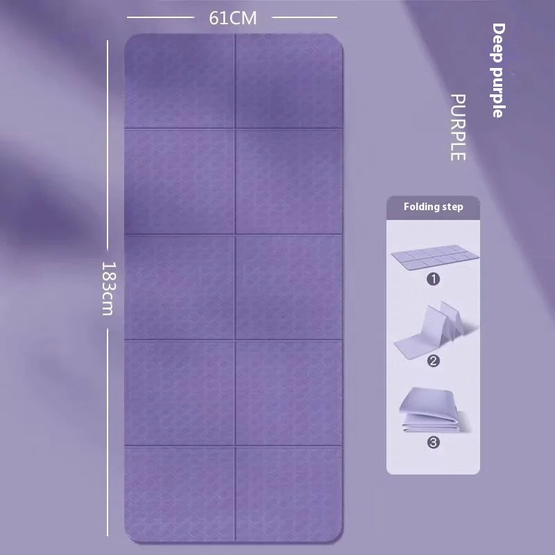 Foldable Anti-Slip Yoga & Nap Mat – Portable Thick Fitness Floor Mat for Home, Kids, and Students