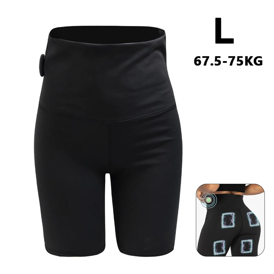 Intelligent Microcurrent EMS Shaping Yoga Shorts Muscle Stimulation Massage Shorts Slimming Leg Exercise Suitable for Gym