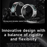 2025 SR08 Smart Ring – LED Display, Heart Rate & SpO₂ Monitor, 5ATM Waterproof Fitness Ring for Men & Women