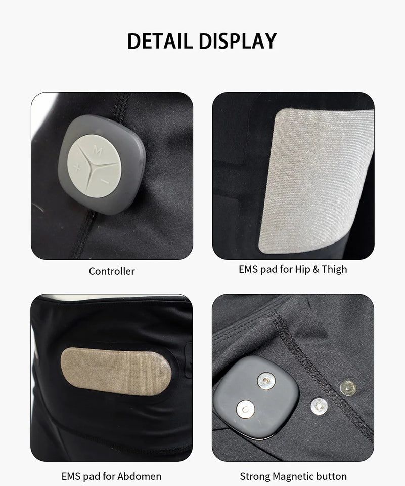 Intelligent Microcurrent EMS Shaping Yoga Shorts Muscle Stimulation Massage Shorts Slimming Leg Exercise Suitable for Gym