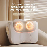 Heated Massage Pillow for Neck & Back – Multi-Function Shiatsu Massager for Shoulders, Waist & Finger Relaxation Massage