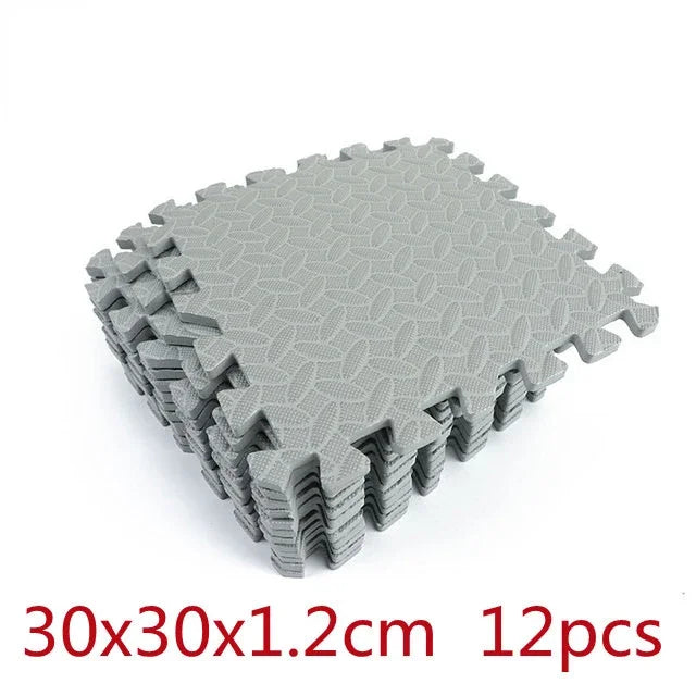 12PCS EVA Foam Gym Floor Mats – Non-Slip, Shock-Absorbing Interlocking Tiles for Fitness & Yoga (30×30cm)