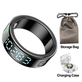 2025 SR08 Smart Ring – LED Display, Heart Rate & SpO₂ Monitor, 5ATM Waterproof Fitness Ring for Men & Women