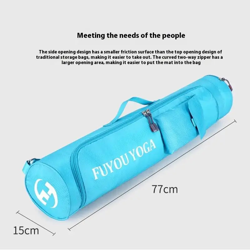 Large-Capacity Nylon Yoga Mat Storage Bag – Lightweight Multifunctional Fitness Mat Holder for Women