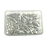 100PCS White Nylon Dental Polishing Brushes – Flat Latch-Type Teeth Polisher for Dentists & Labs