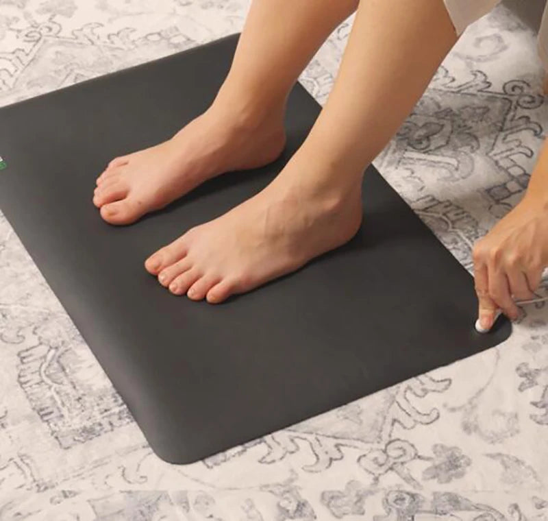 Earthing Mat with Wristband Soft PU Grounding Mat Pad Healthy Balance for Anxiety Relief & Better Sleep Earth Connected Therapy
