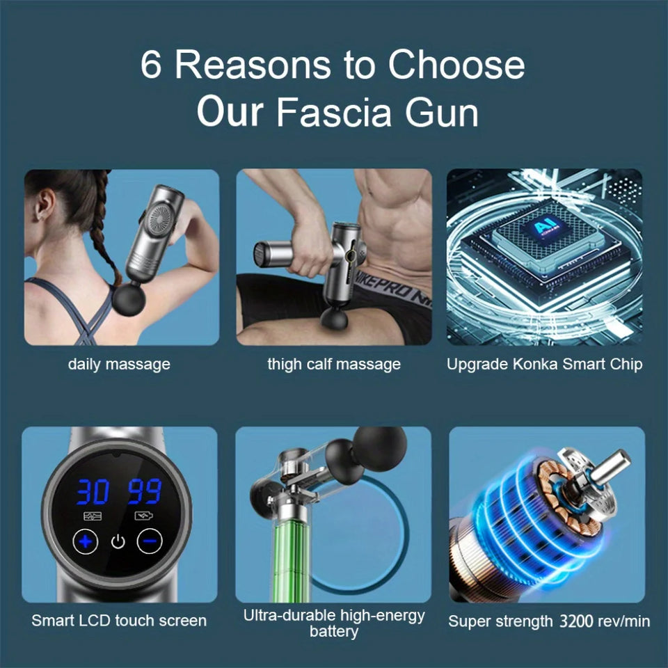 99-Speed Professional Muscle Massage Gun – Deep Tissue Massager for Neck, Back & Full Body Recovery