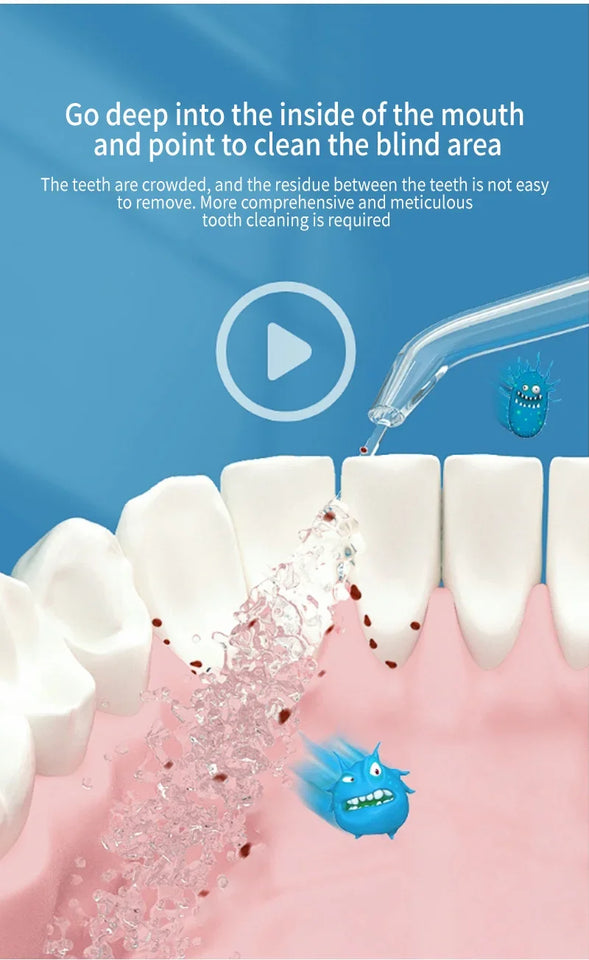 600ML High-Frequency Pulse Water Flosser – Oral Irrigator with 7 Heads for Teeth Whitening & Tartar Removal